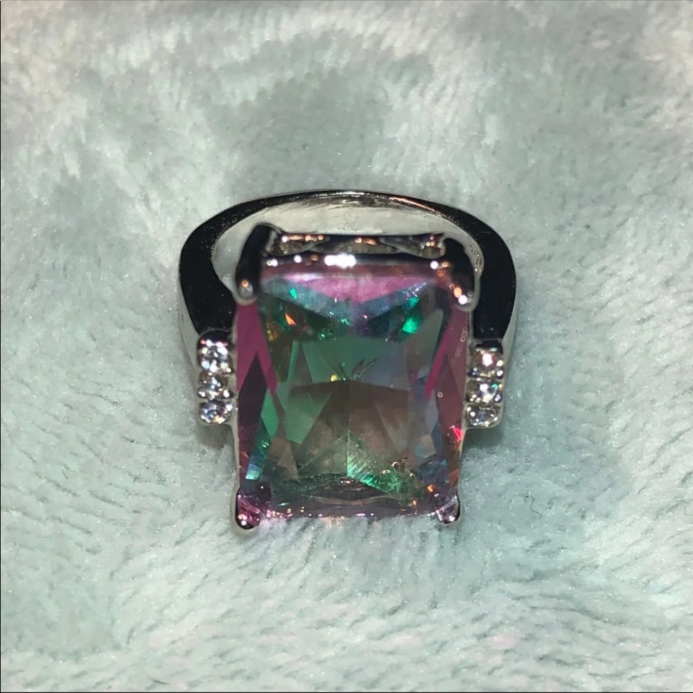 Mystic Topaz Sterling Silver Ring